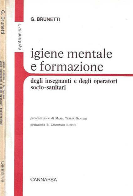 Igiene mentale e formazione degli insegnanti e degli operatori socio - sanitari - copertina