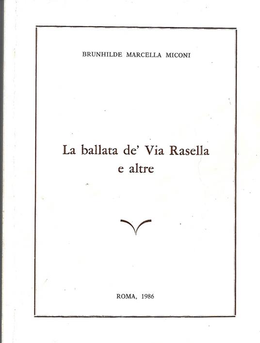 La ballata de' Via Rassella e altre - copertina