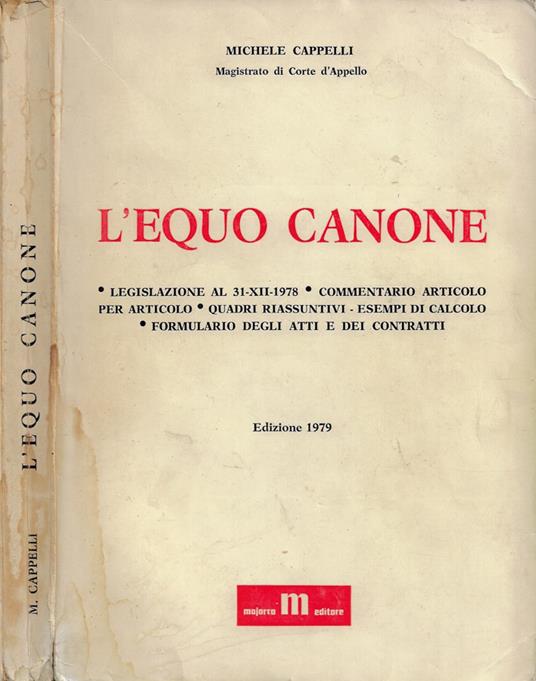 L' equo canone - Michele Cappelli - copertina