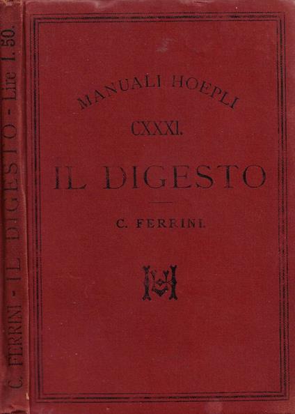 Il Digesto - Contardo Ferrini - copertina
