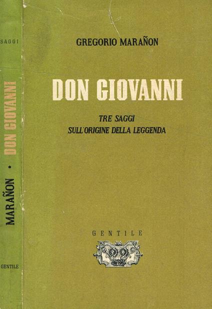Don Giovanni - Gregorio Maranon - copertina