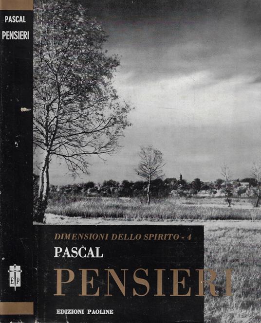 Pensieri - Blaise Pascal - copertina