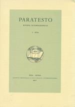 Paratesto. Rivista internazionale