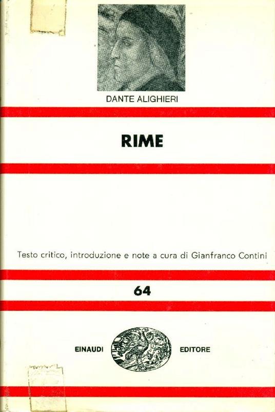 Rime - Dante Alighieri - copertina