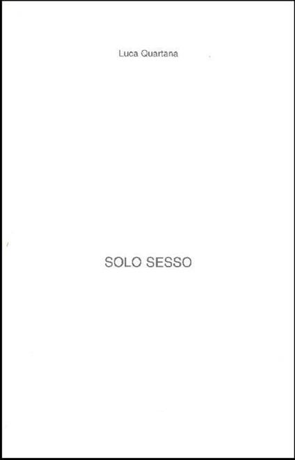 Solo sesso - copertina