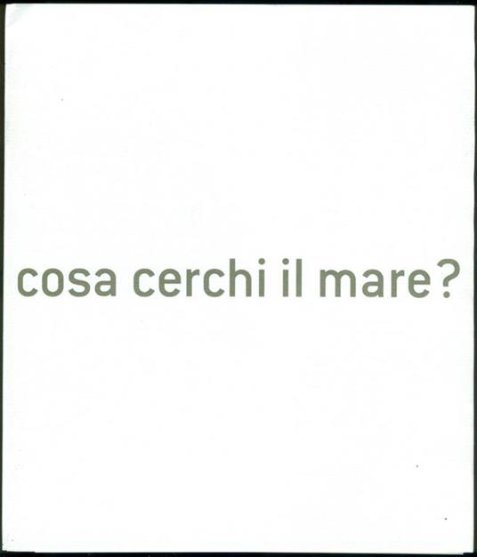 Cosa cerchi il mare? - Silvio Canini - copertina