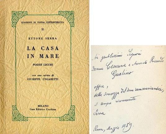 La casa in mare. Poesie liguri - Ettore Serra - copertina