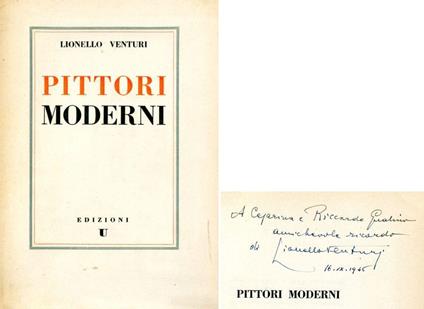 Pittori moderni - Lionello Venturi - copertina