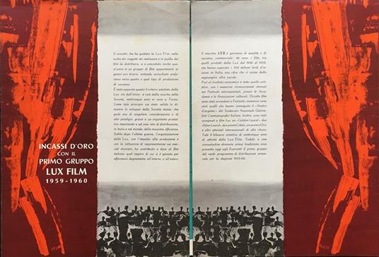 Brochure della Lux Film per la stagione cinematografica 1959-1960 - 2