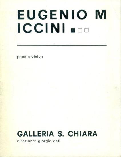 Eugenio Miccini. Poesie visive - Eugenio Miccini - copertina