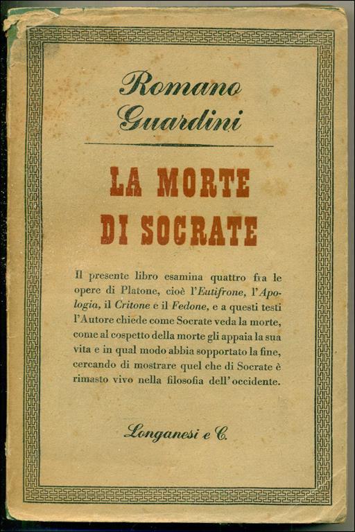 La morte di Socrate - Romano Guardini - copertina