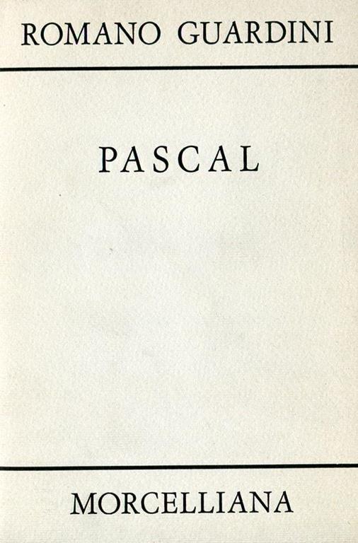 Pascal - Romano Guardini - copertina