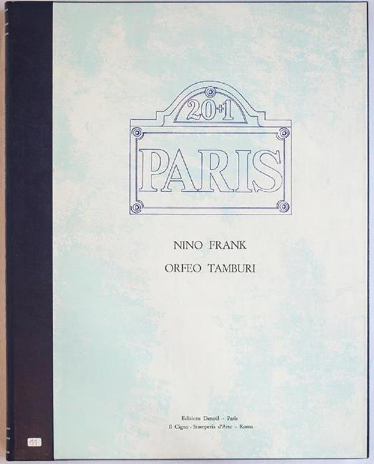 &quotParis 20+1&quot - Orfeo Tamburi - copertina