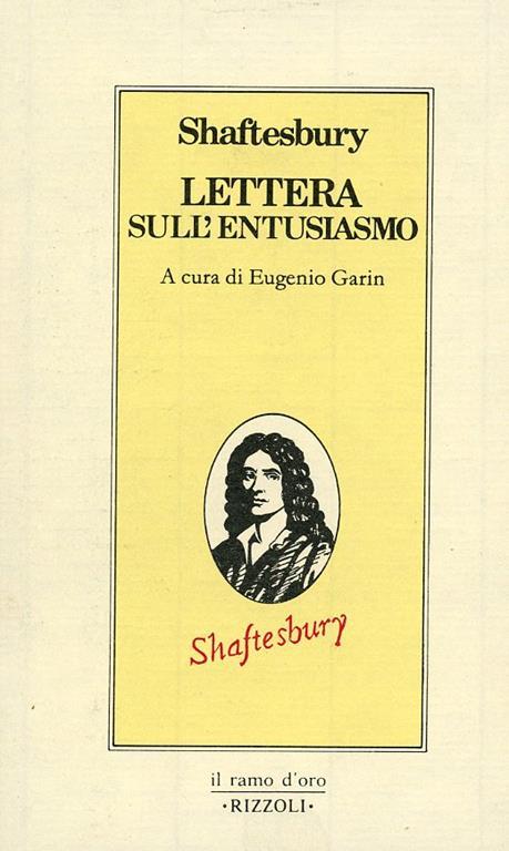 Lettere sull'entusiasmo - Anthony Shaftesbury - copertina