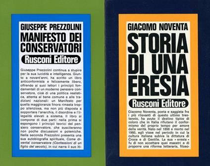 Manifesto Dei Conservatori - Giuseppe Prezzolini - copertina
