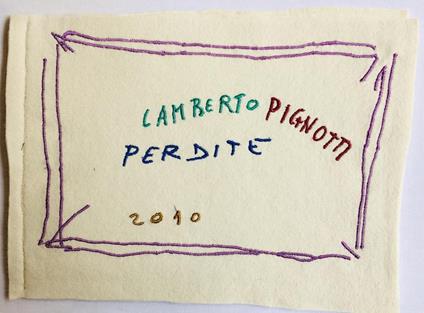 Perdite - Lamberto Pignotti - copertina