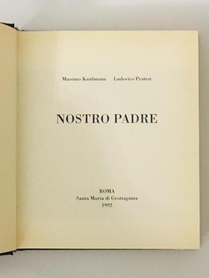 Nostro Padre - Massimo Kaufmann - copertina