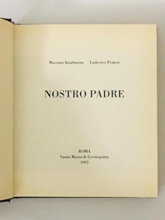 Nostro Padre - Massimo Kaufmann - copertina