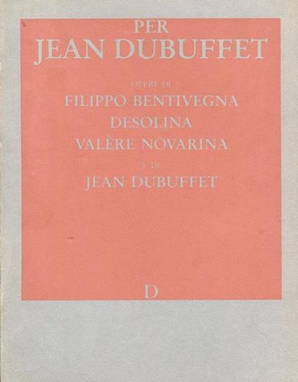 Per Jean Dubuffet - copertina