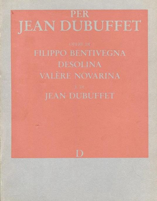 Per Jean Dubuffet - copertina