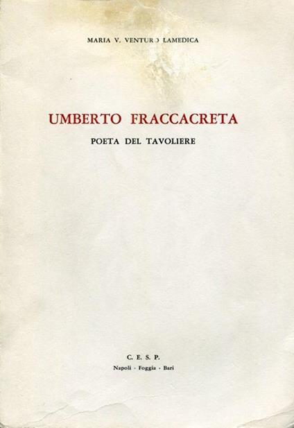 Umberto Fraccacreta poeta del Tavoliere - copertina