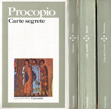 Carte segrete - Procopio di Cesarea - copertina