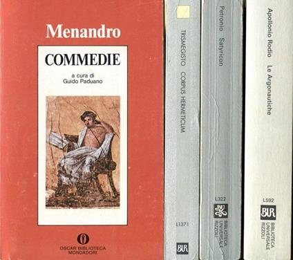 Commedie - Menandro - copertina