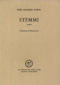 Stemmi. Poesie - Pier Massimo Forni - copertina