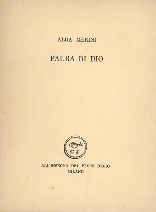 Paura di Dio - Alda Merini - copertina