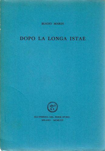 Dopo la longa istae - Biagio Marin - copertina