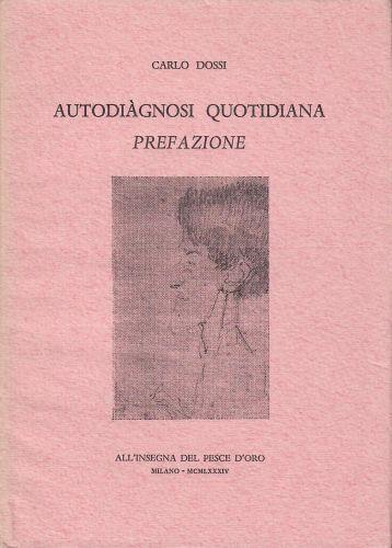 Autodiagnosi quotidiana. Prefazione - Carlo Dossi - copertina