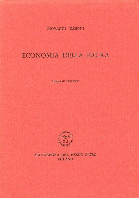 Economia della paura - Giovanni Raboni - copertina