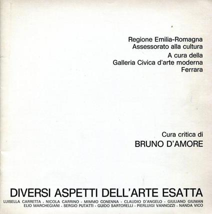 Diversi aspetti dell'arte esatta - Bruno D'Amore - copertina