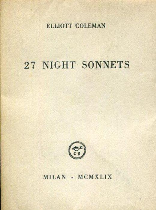27 night sonnets - Elliott Coleman - copertina