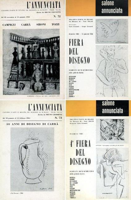 Quattro cataloghi della Galleria L'Annunciata - copertina