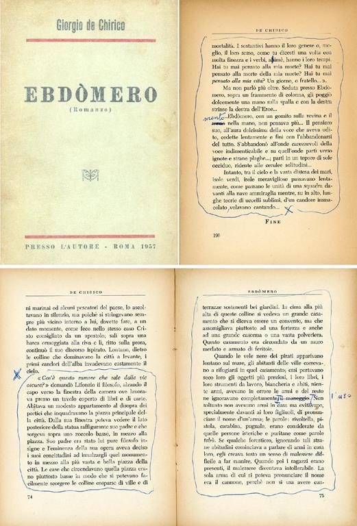 Ebdòmero - Giorgio De Chirico - copertina