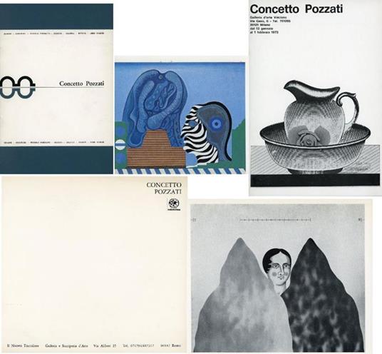 tre cataloghi di mostre dell'Artista (1966-1973) - Concetto Pozzati - copertina