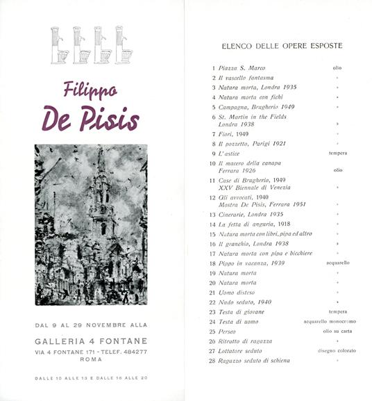 Filippo De Pisis - Filippo De Pisis - copertina