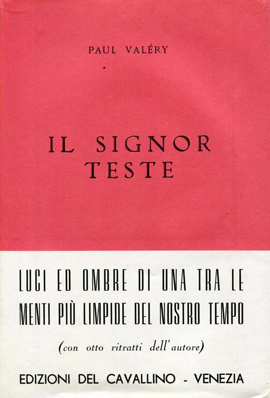 Il signor Teste - Paul Valéry - copertina