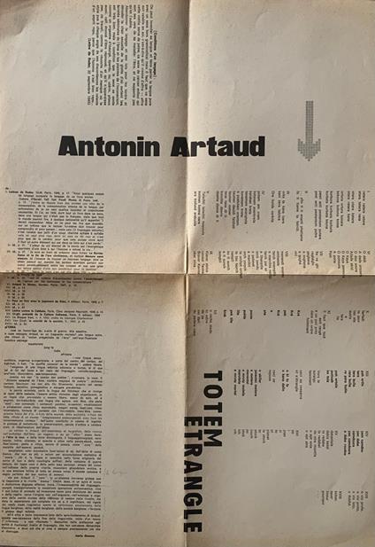 Totem etrangle - Antonin Artaud - copertina