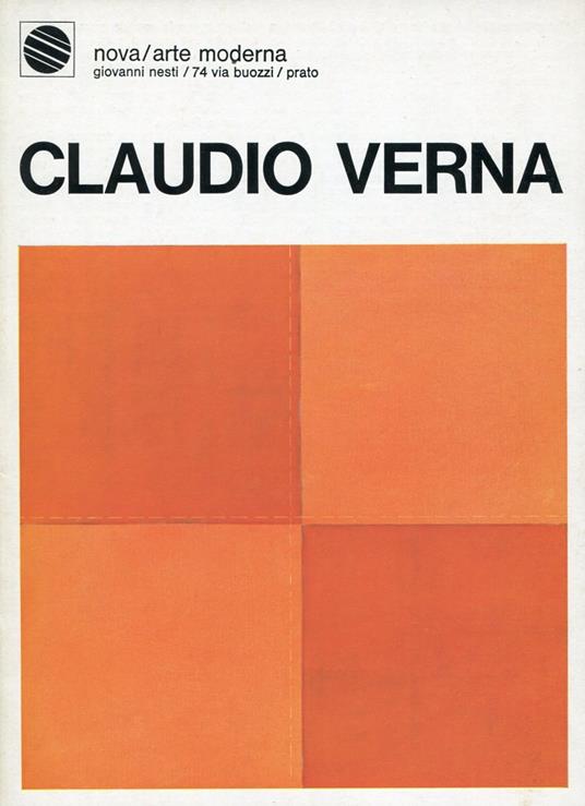 Claudio Verna. Galleria Nova/Arte Moderna 1974 - Claudio Verna - copertina