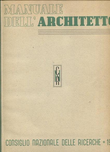 Manuale dell'architetto - copertina