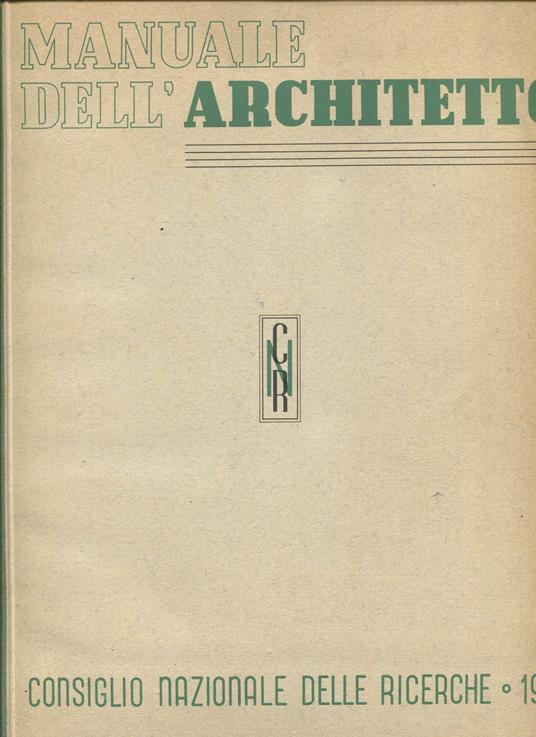 Manuale dell'architetto - copertina