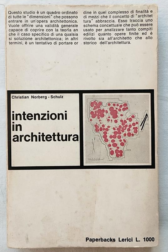 Intenzioni di architettura - Christian Norberg Schulz - copertina