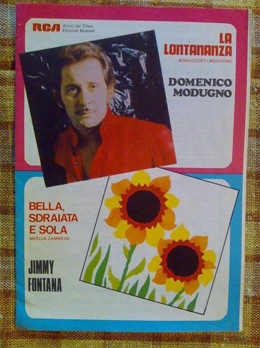 Modungno - La Lontananza /// Jimmy Fontana - Bella Sdraiata E Sola - 1970 - copertina