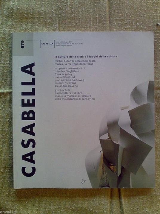 Casabella Num. 679 / Rivista Internazionale Di Architettura - Giugno 2000 - copertina