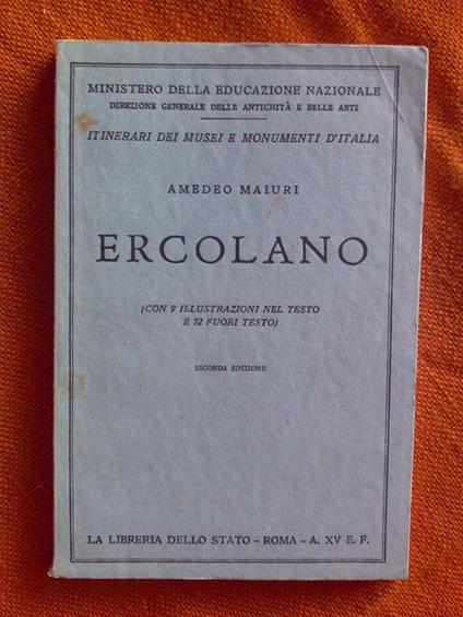 Musei e Monumenti d' Italia - ERCOLANO - 1937 - copertina