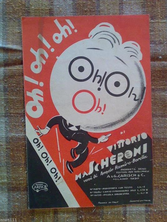 Oh ! Oh ! Oh ! / Di Vittorio Mascheroni - 1930 - copertina