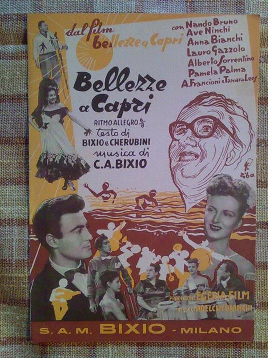 Bellezze A Capri - 1952 - Testo E Musica - Dal Film Omonimo - copertina