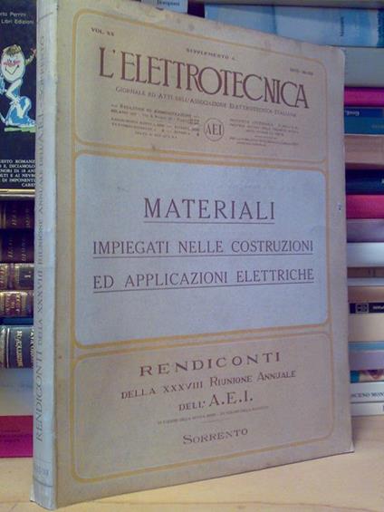 Elettrotecnica - Materiali Impiegati Nelle Costruzioni - copertina